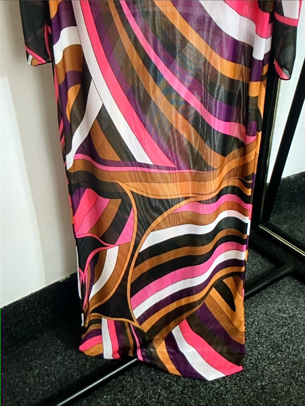 Emilio Pucci Multicolor Geometric Print Maxi Dress - Picture 4 of 8